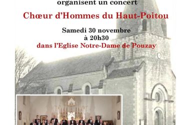 Concert Choeur d’Hommes du Haut-Poitou Pouzay 30 novembre 2024