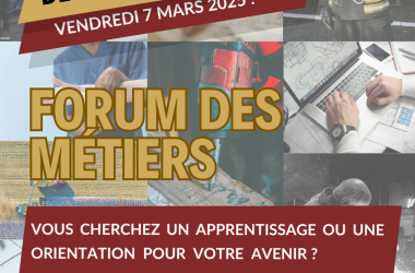 Affiche Forum des Métier – Affiche Ouvert au public