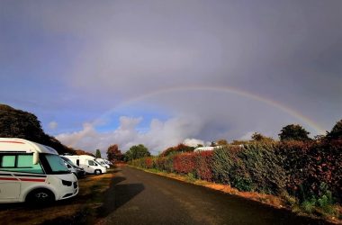 Camper van area of Amboise, Loire Valley, France. Camping-Car Park